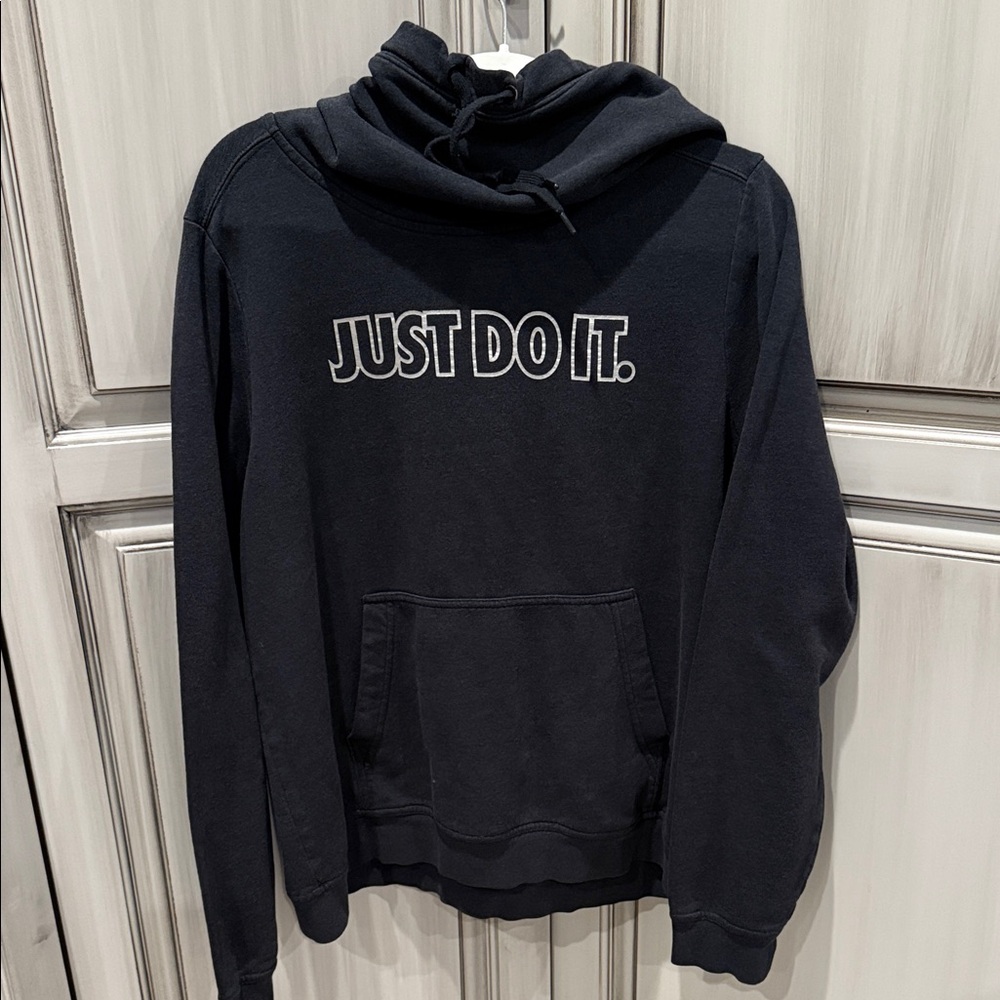 EUC ladies holographic print nike cowl neck hoodie